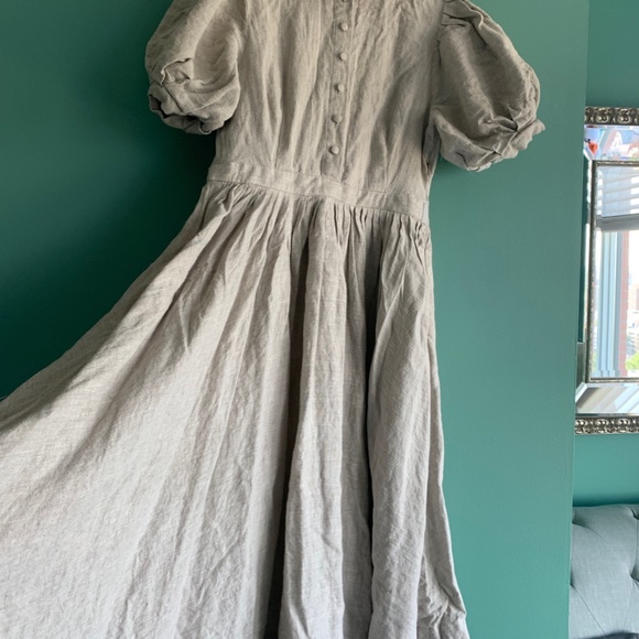 Beth Dress with short sleeves in Natural - Picture 4 of 8